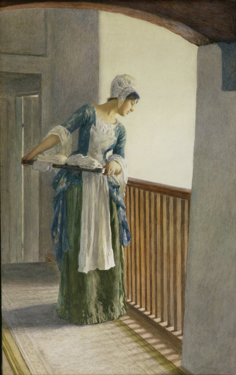 Das Wäschemädchen, ca. 1920 von William Henry Margetson