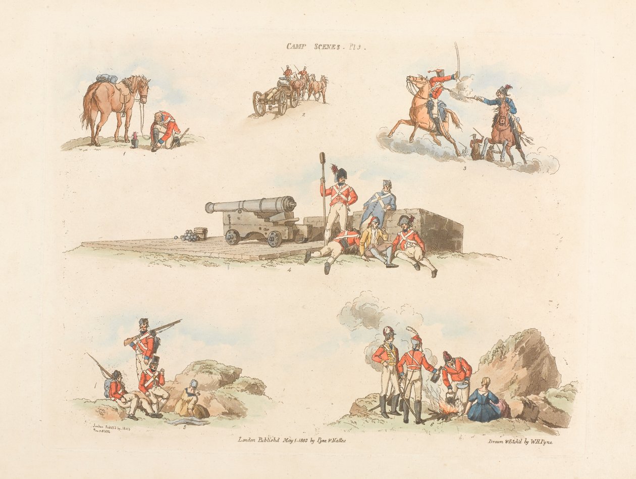 Lagerszenen, 1803 von William Henry Pyne