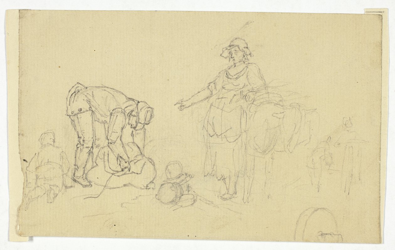 Bauern mit Packtier von William Henry Pyne