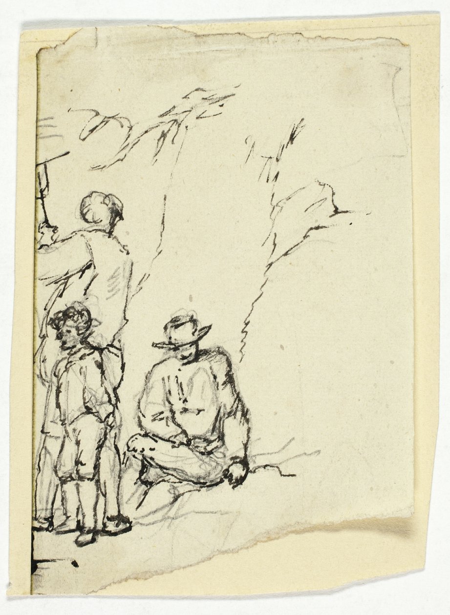 Zwei Männer mit Junge von William Henry Pyne