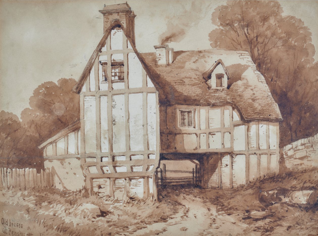 Alte Häuser in Penshurst, Kent von William Henry Stothard