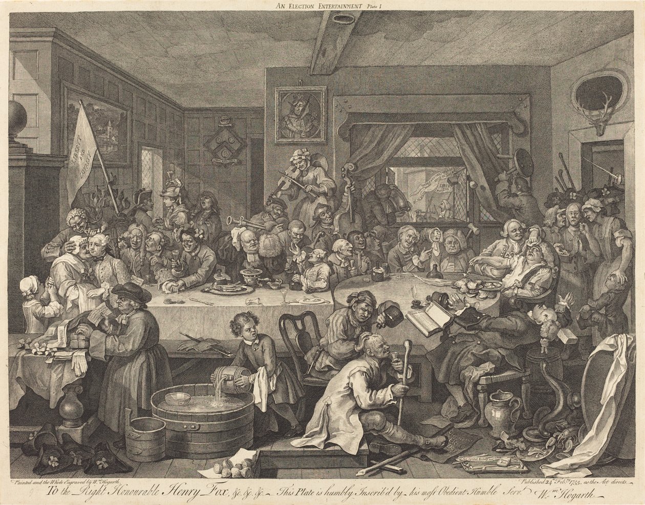 Ein Wahlbankett von William Hogarth