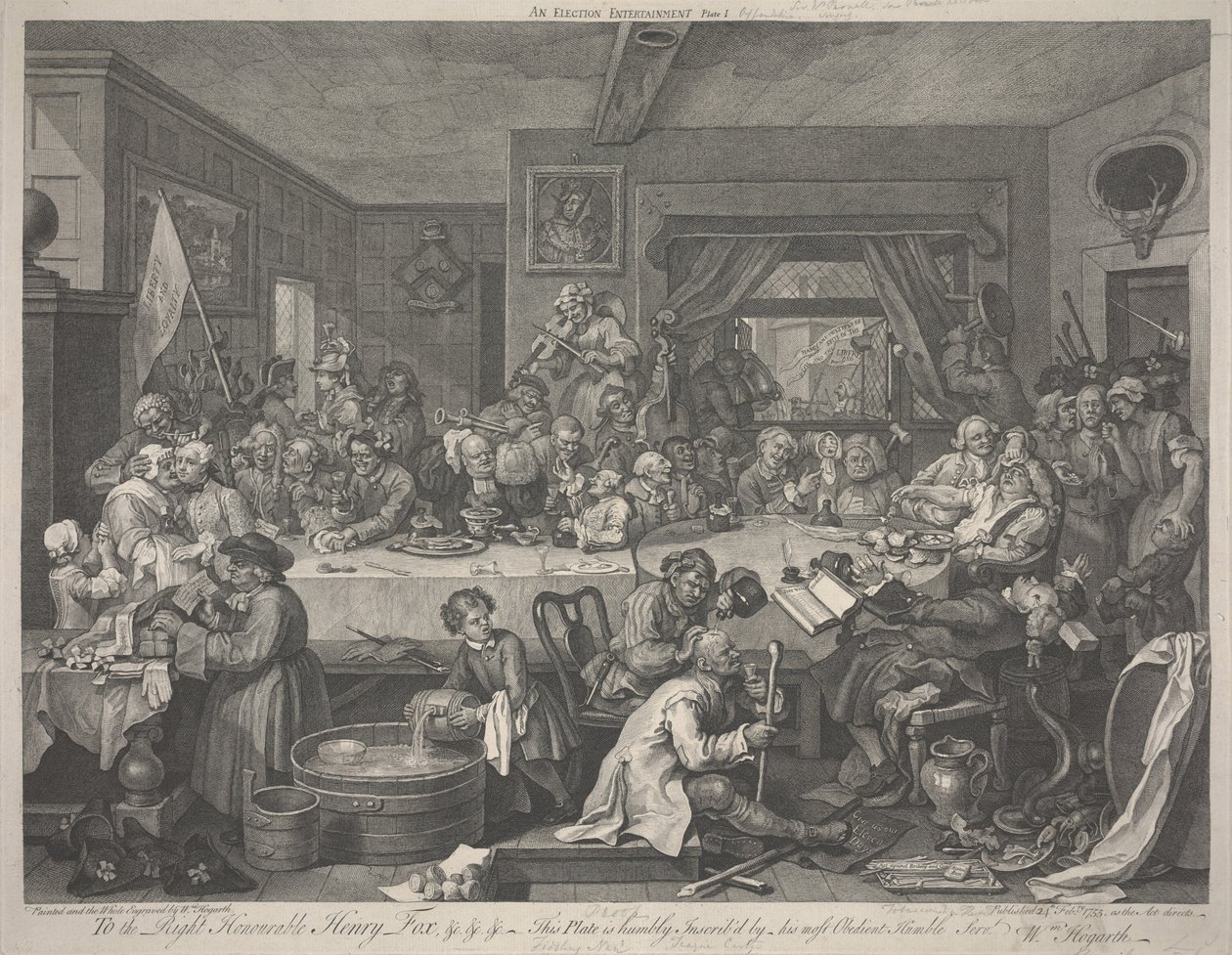 Eine Wahlunterhaltung von William Hogarth