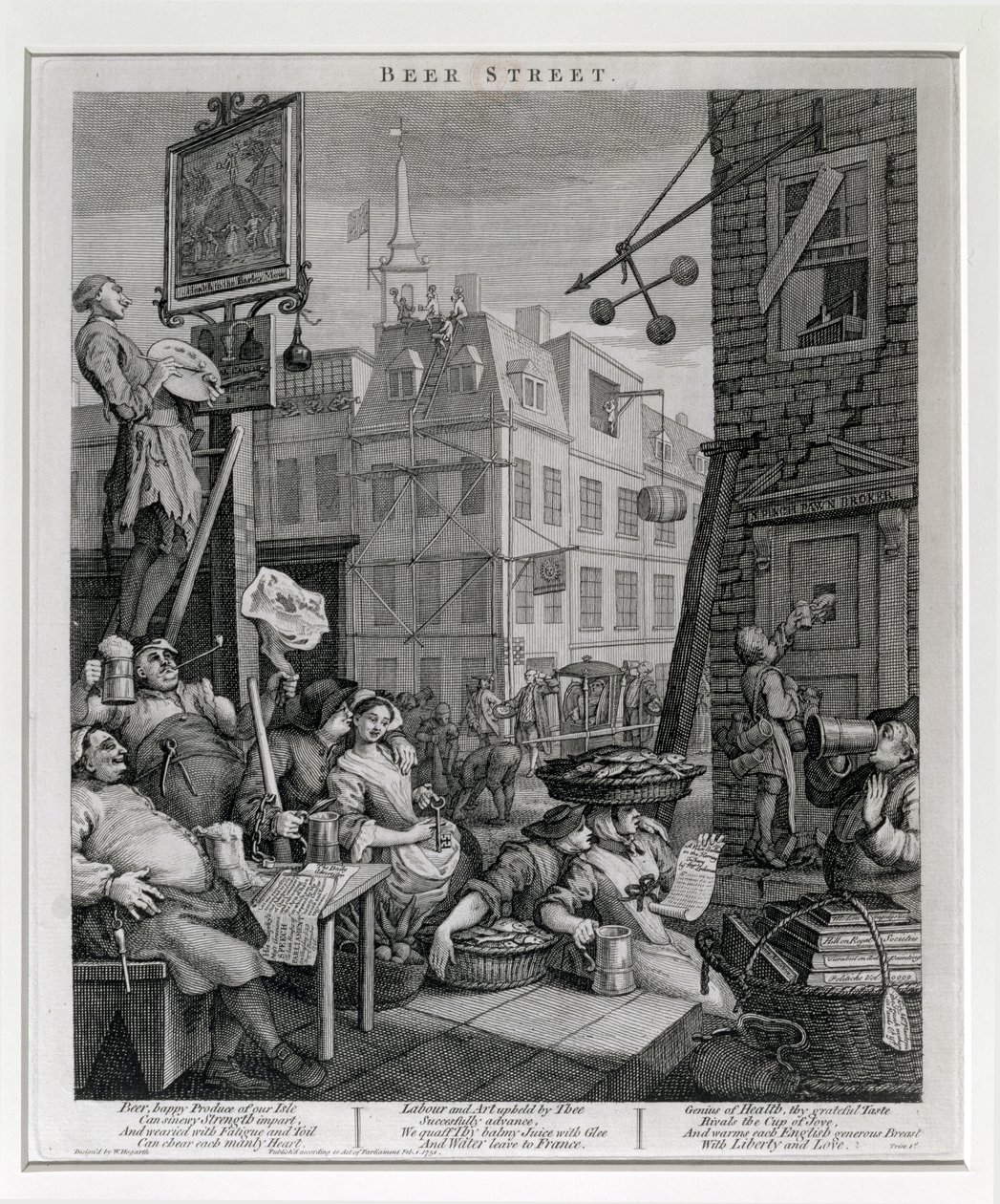 Beer Street, 1751 von William Hogarth