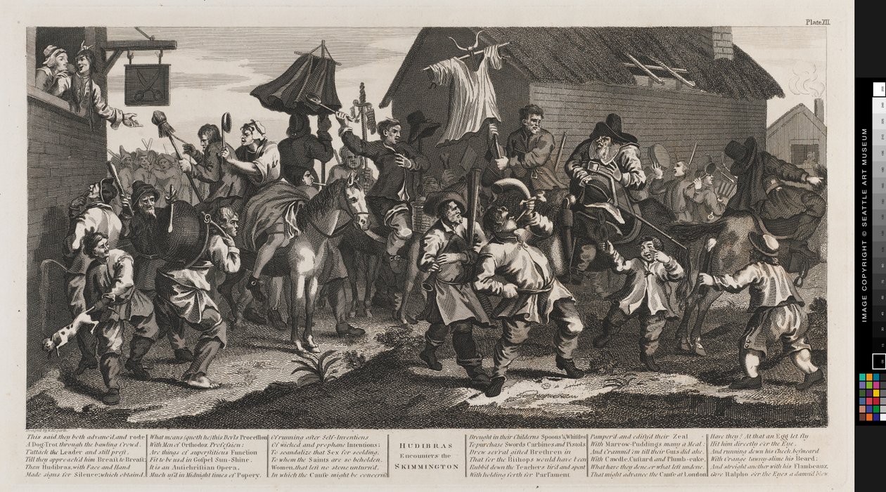 Hudibras und der Skimmington von William Hogarth