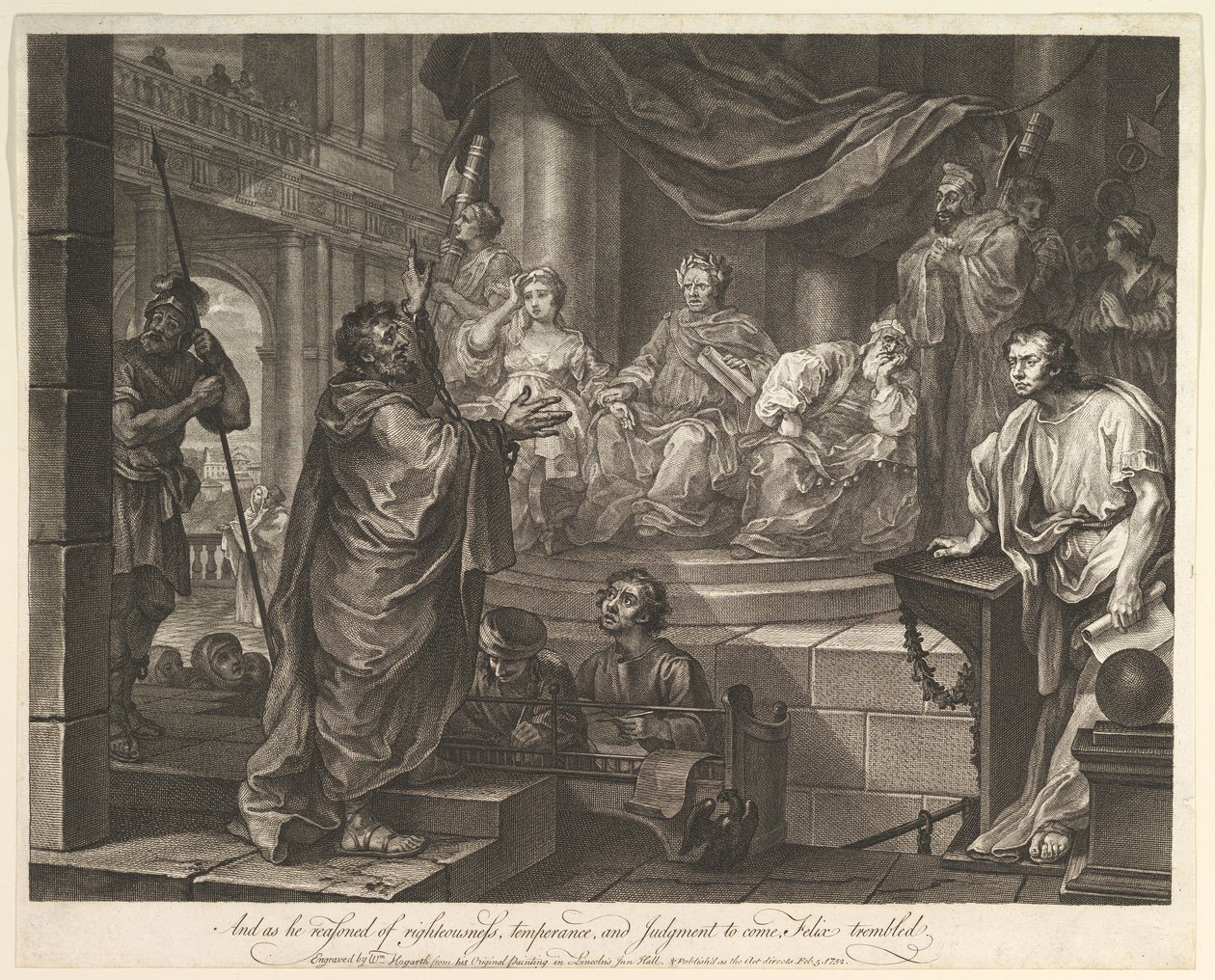 Paulus vor Felix von William Hogarth