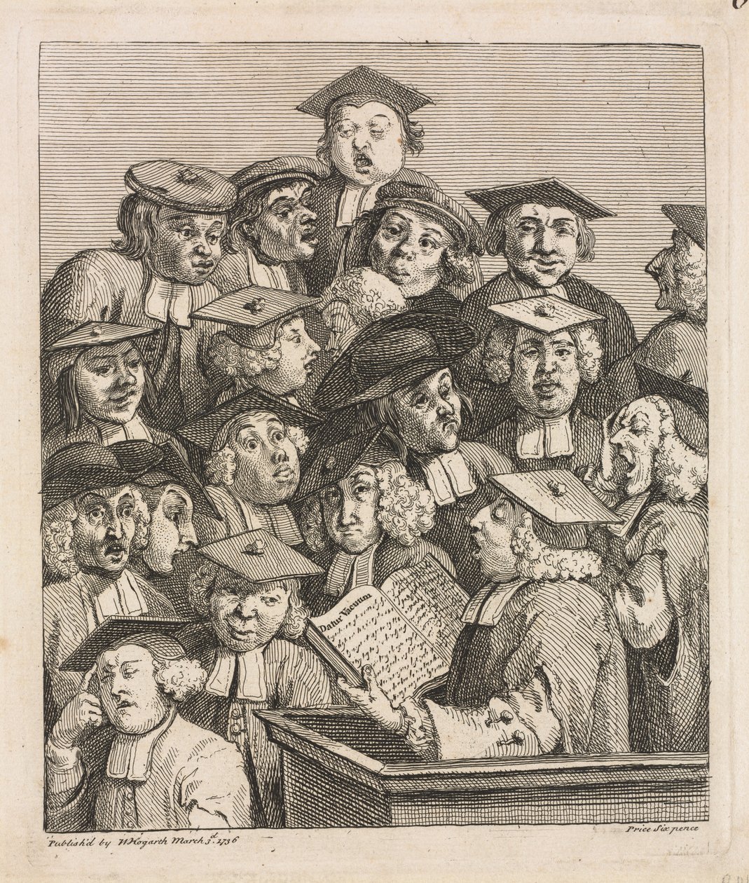 Gelehrte bei einer Vorlesung, 1736-1737 von William Hogarth