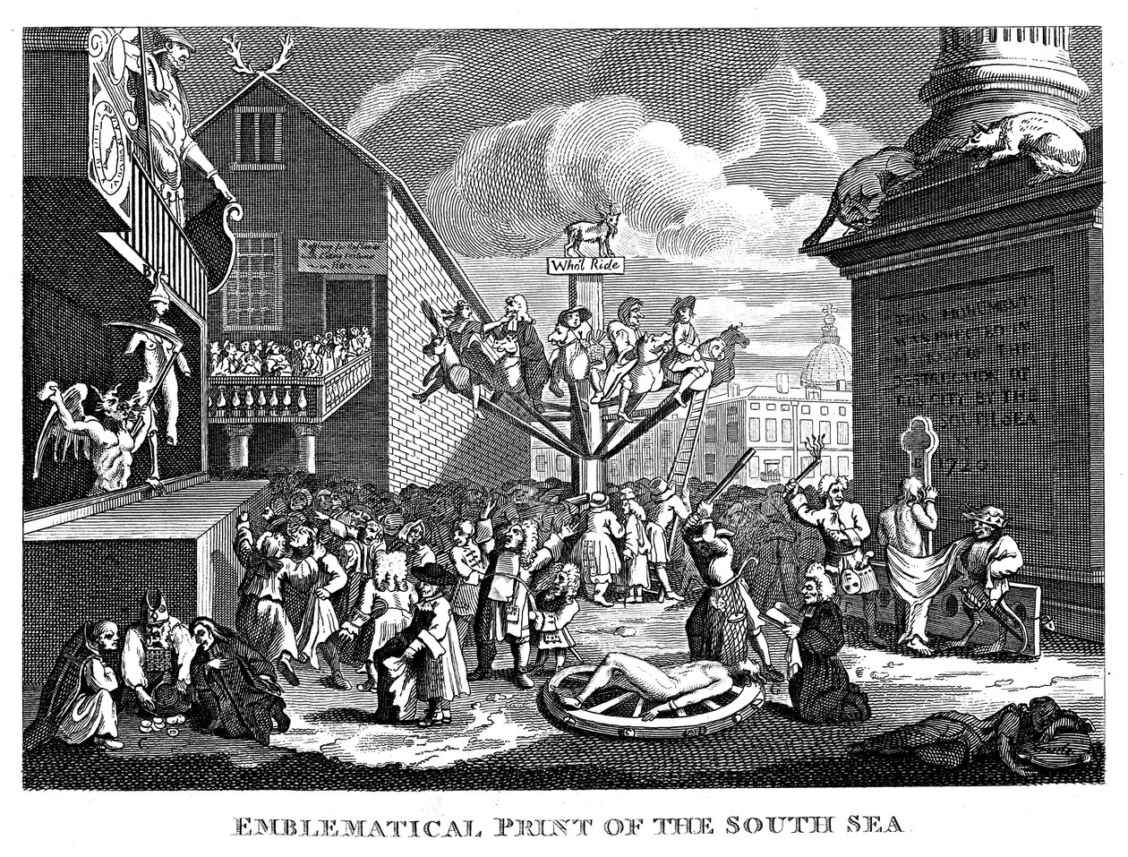 Südseeblase, 1721 von William Hogarth