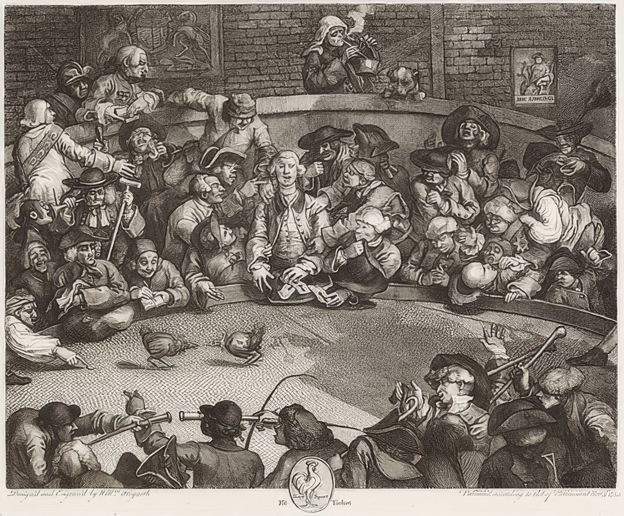 Der Hahnenkampfplatz von William Hogarth