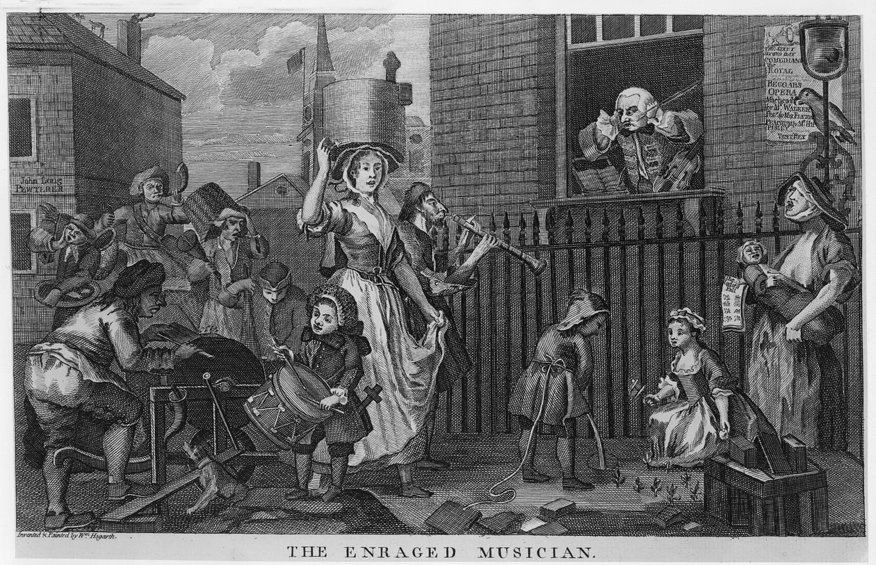 Der wütende Musiker von William Hogarth