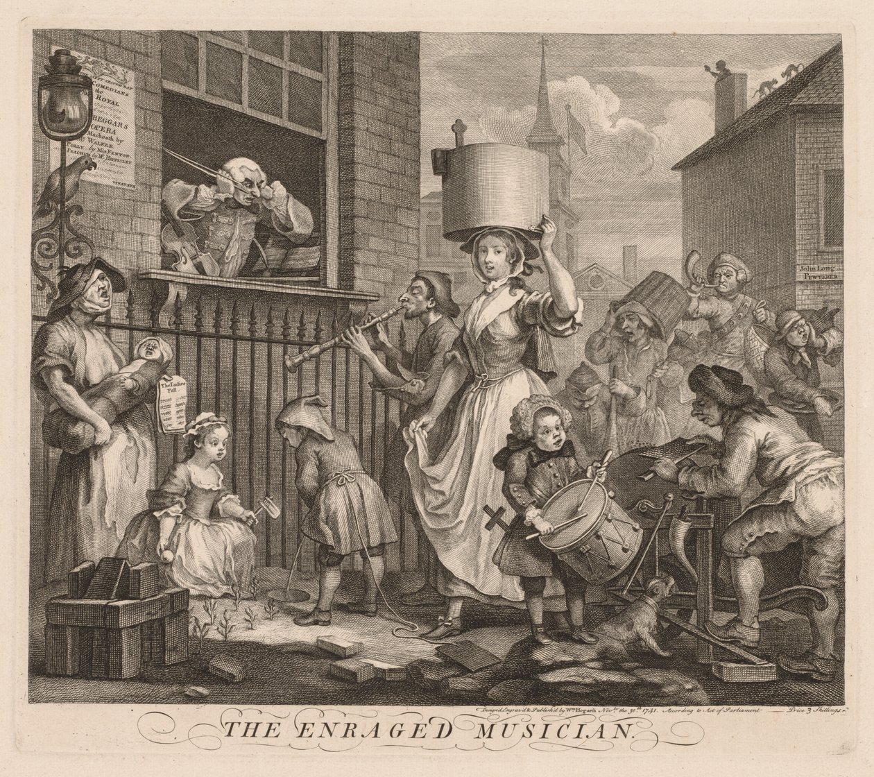 Der wütende Musiker von William Hogarth