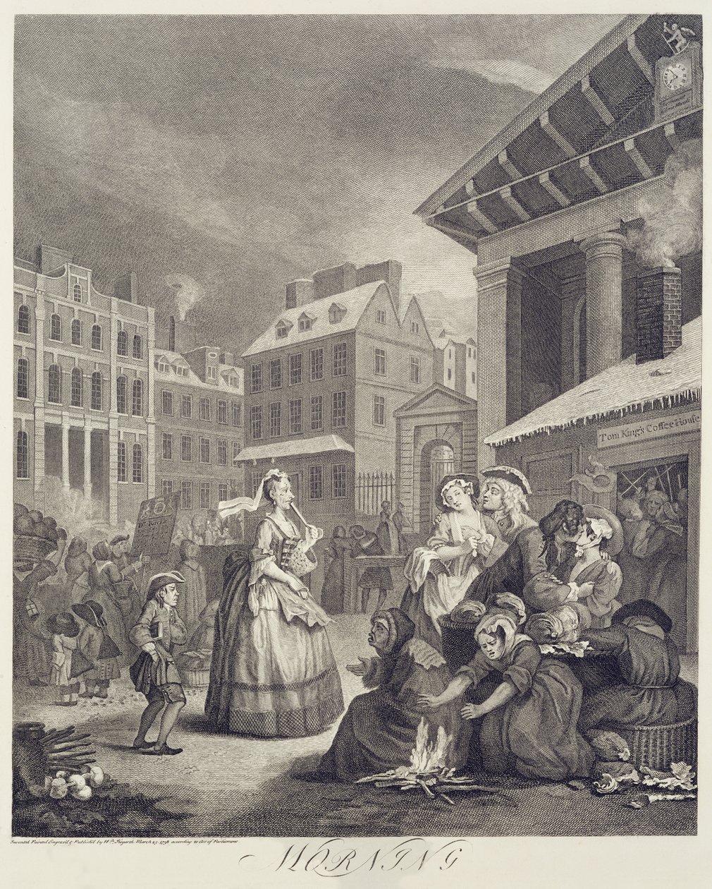 Tageszeiten: Morgen (Gravur) von William Hogarth