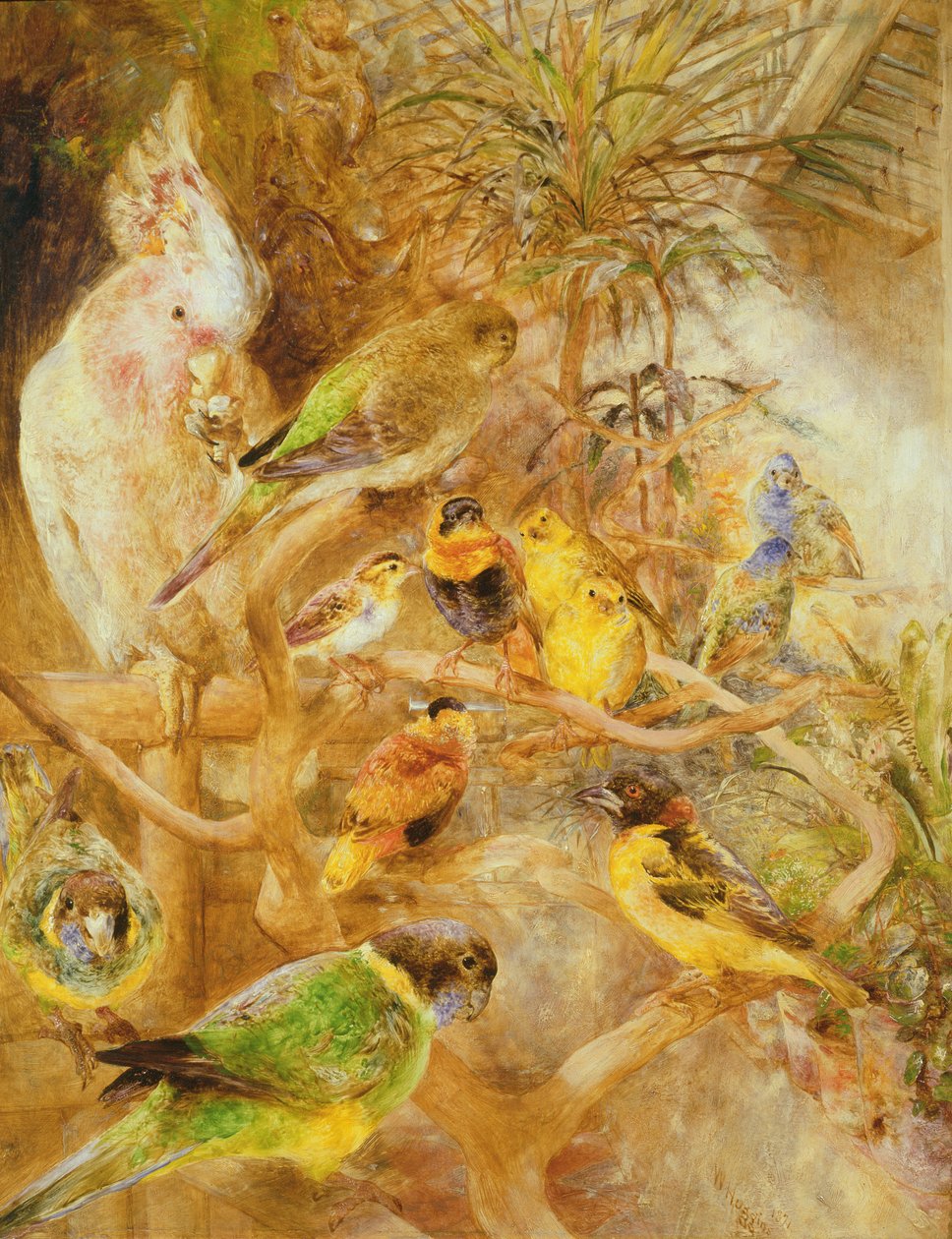 Vogelvoliere, 1871 von William Huggins