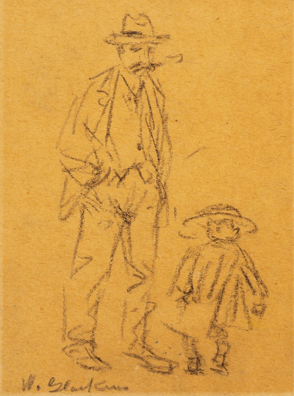 Mann mit Kind von William James Glackens