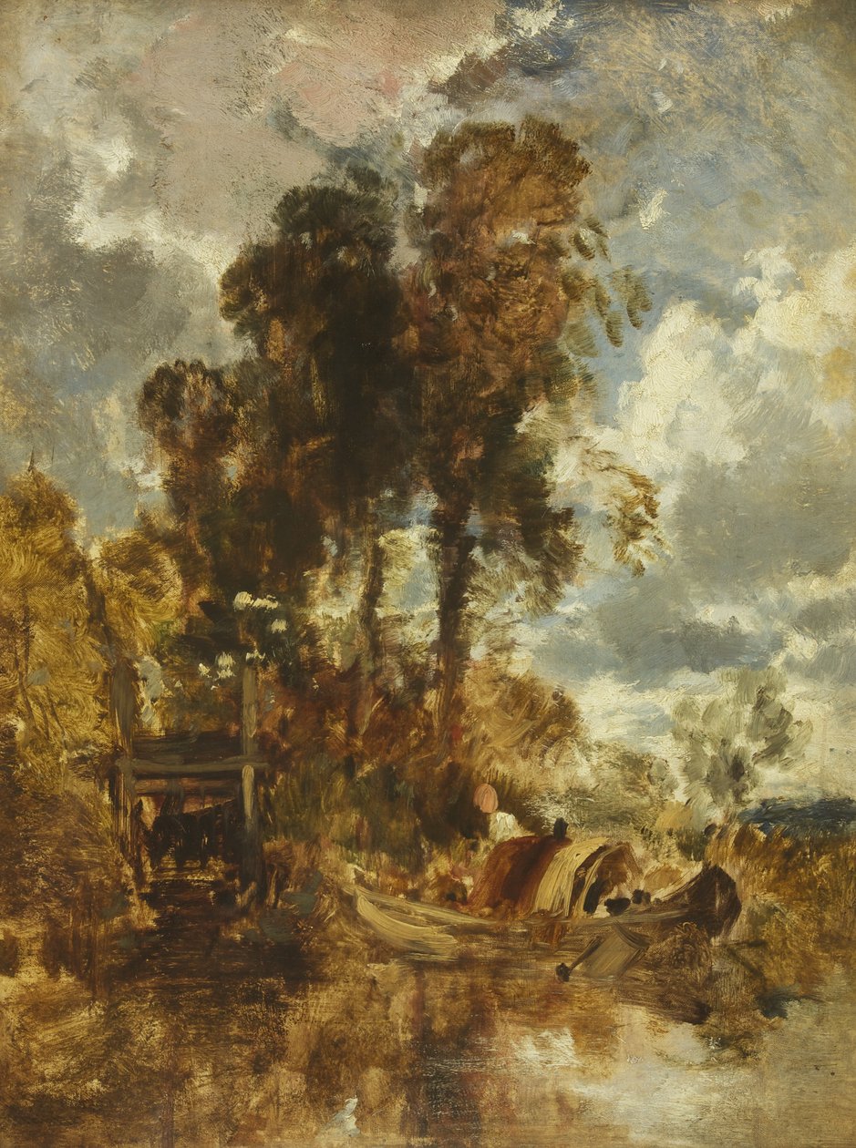 Aalkörbe an der Themse von William James Muller