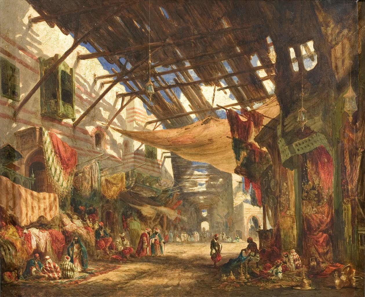Der Teppichbasar, Kairo von William James Muller