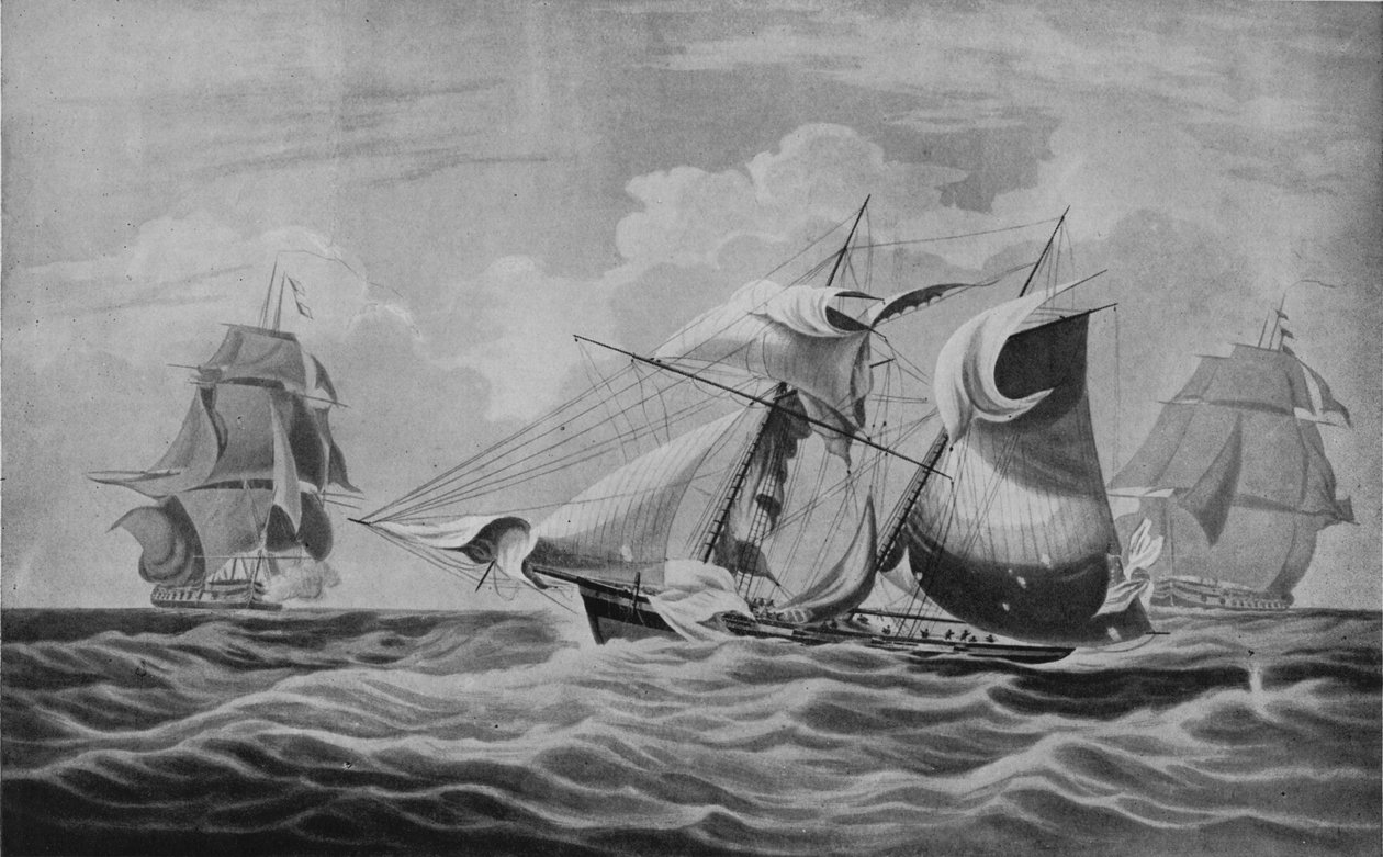 Erbeutung eines bewaffneten Handelsschiffs, um 1813 von William John Huggins