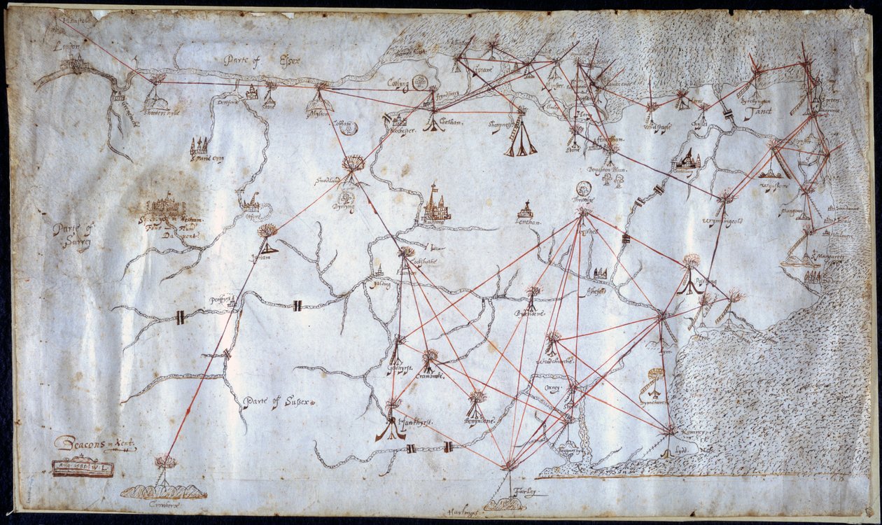 Leuchtfeuer in Kent von William Lambarde