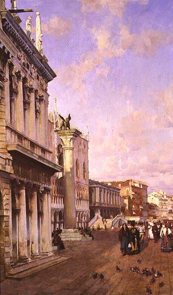Der Löwe von St. Markus, Venedig von William Logsdail