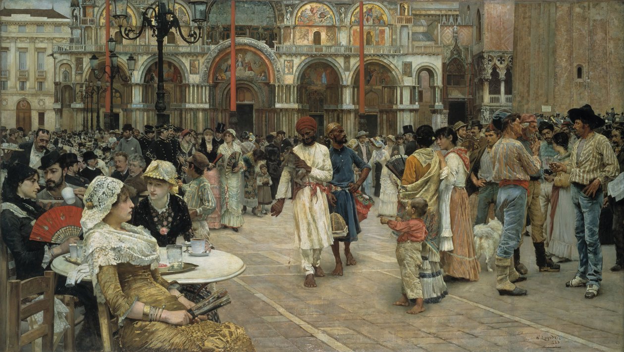 Der Markusplatz in Venedig, 1883 von William Logsdail