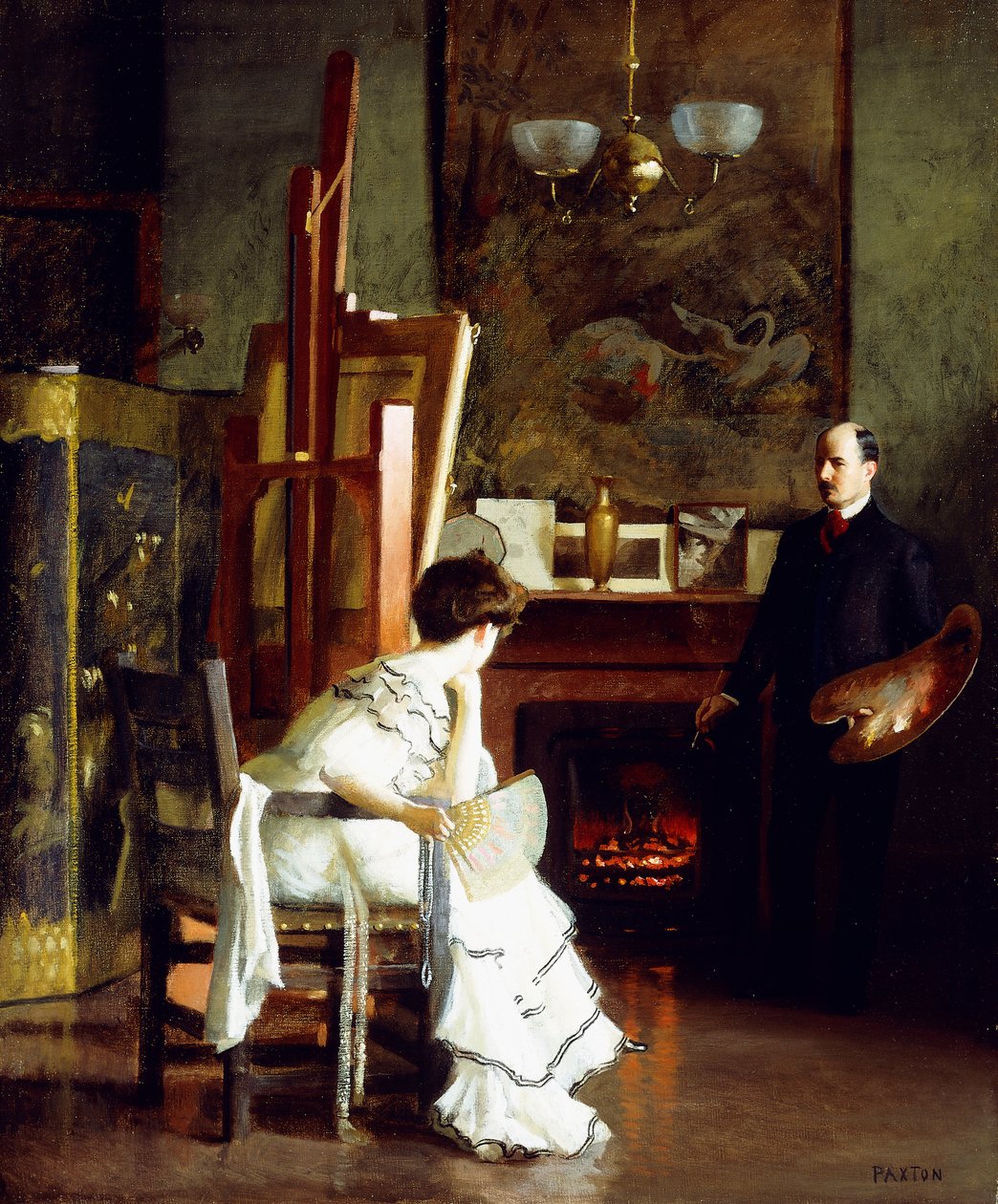 Im Atelier von William McGregor Paxton