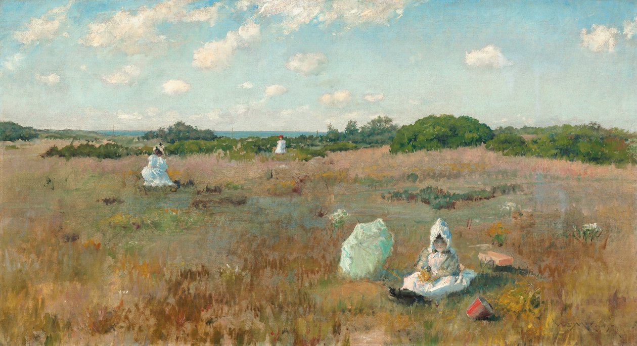 Herbstblumen sammeln (1894-1895) von William Merritt Chase