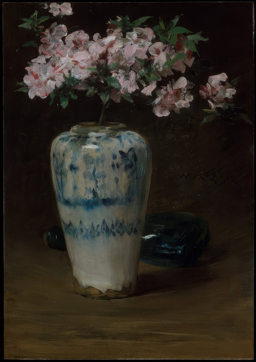 Rosa Azalee—Chinesische Vase von William Merritt Chase