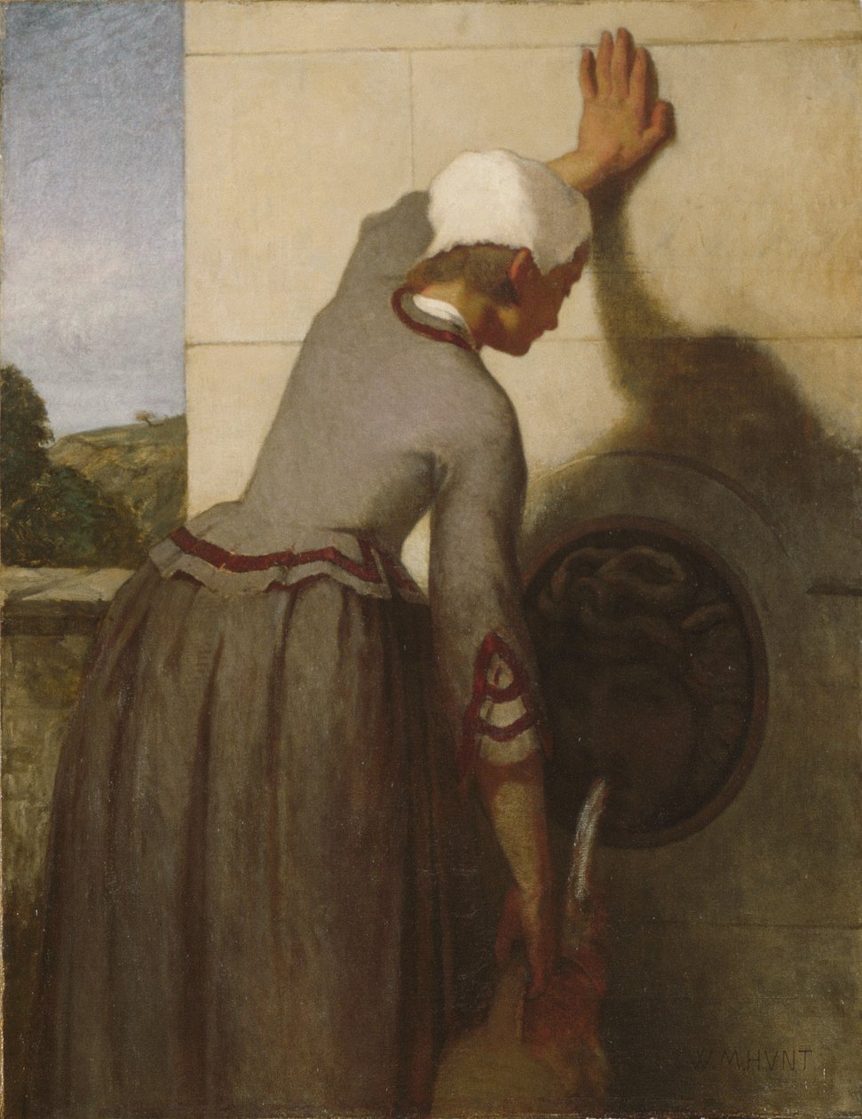 Mädchen am Brunnen von William Morris Hunt