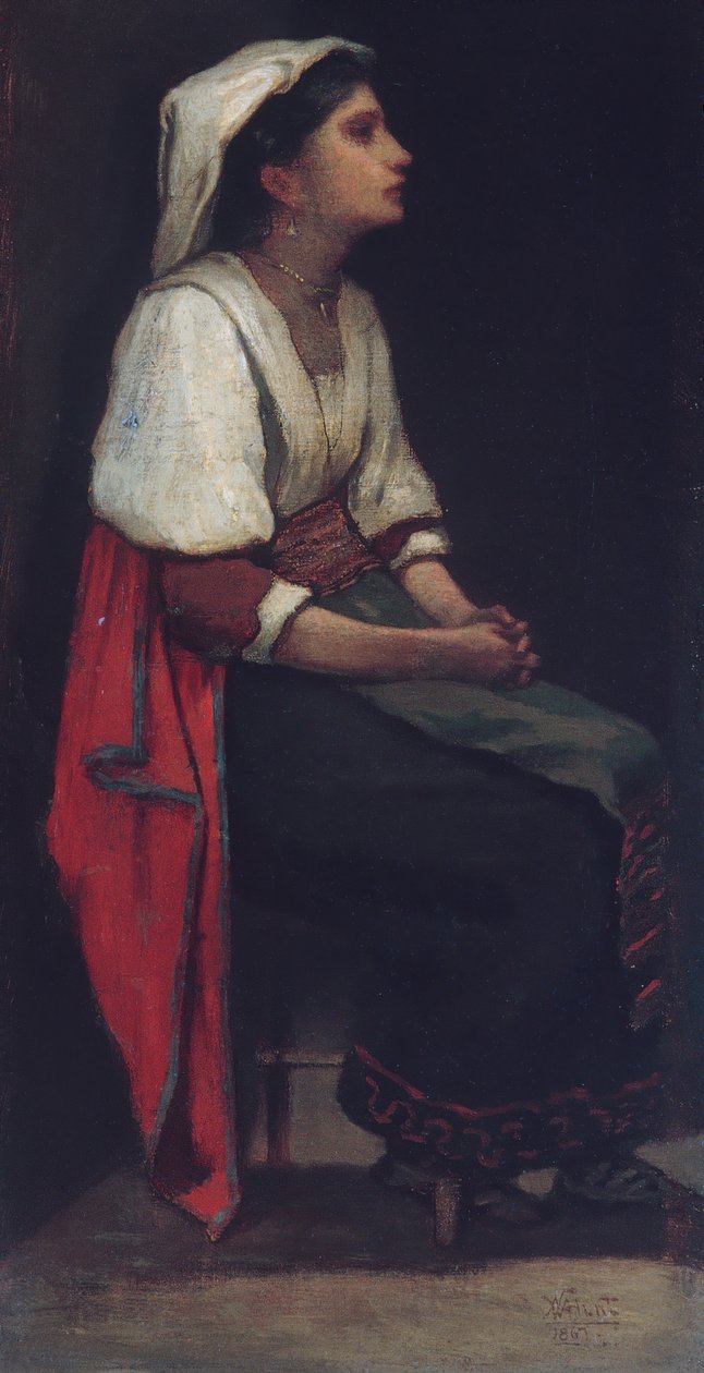 Italienisches Mädchen (1867) von William Morris Hunt