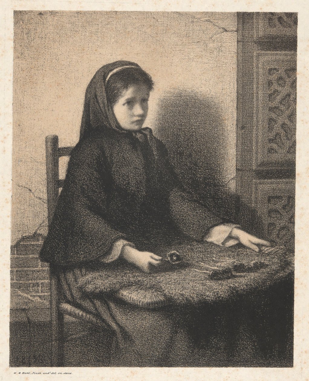 Violettes Mädchen von William Morris Hunt