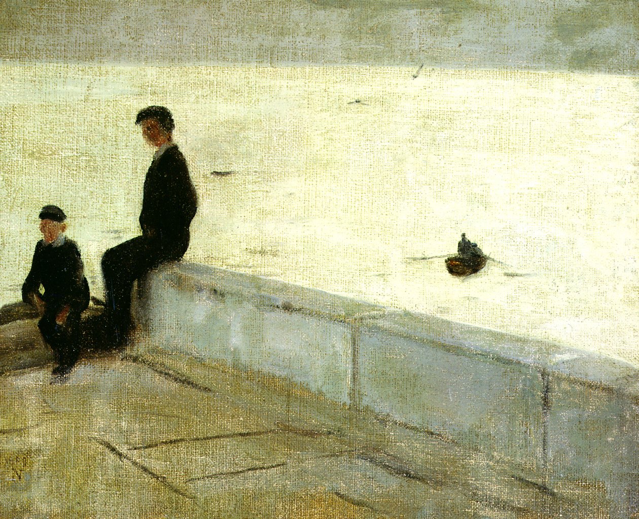 Jungen auf einem Pier von William Nicholson