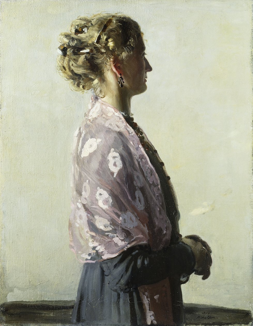 Die Dame in Schwarz von William Nicholson