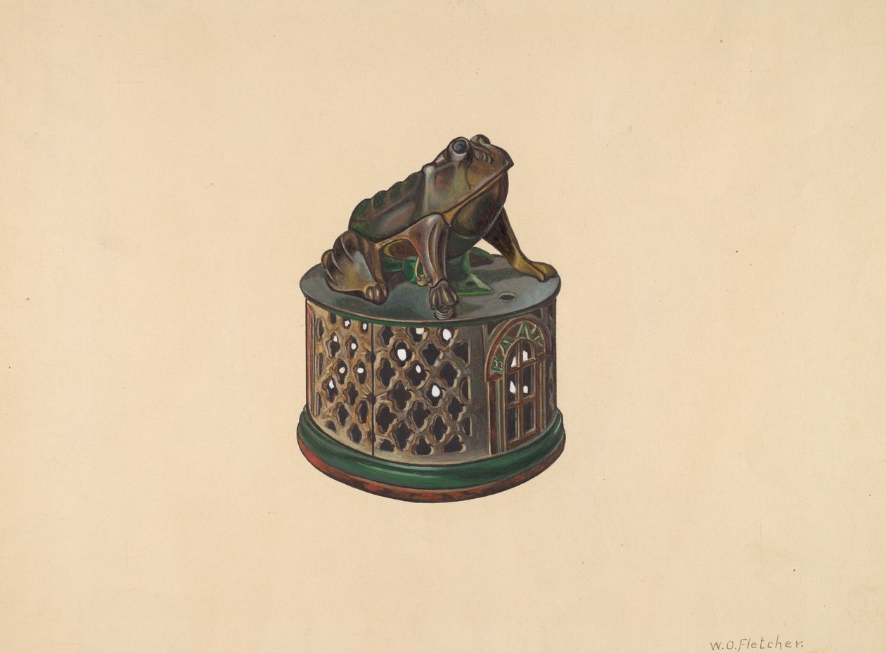 Spielzeugbank: Frosch, ca. 1938 von William O. Fletcher
