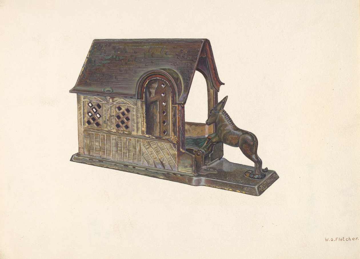 Spielzeugbank, ca. 1940 von William O. Fletcher