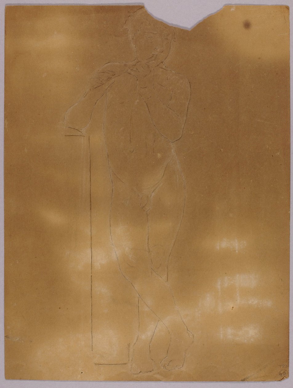 Nackter Junge, der Flöte spielt von William Page