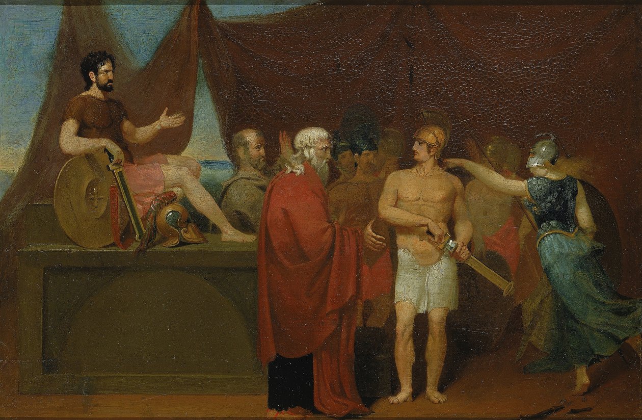 Streit zwischen Achilles und Agamemnon von William Page