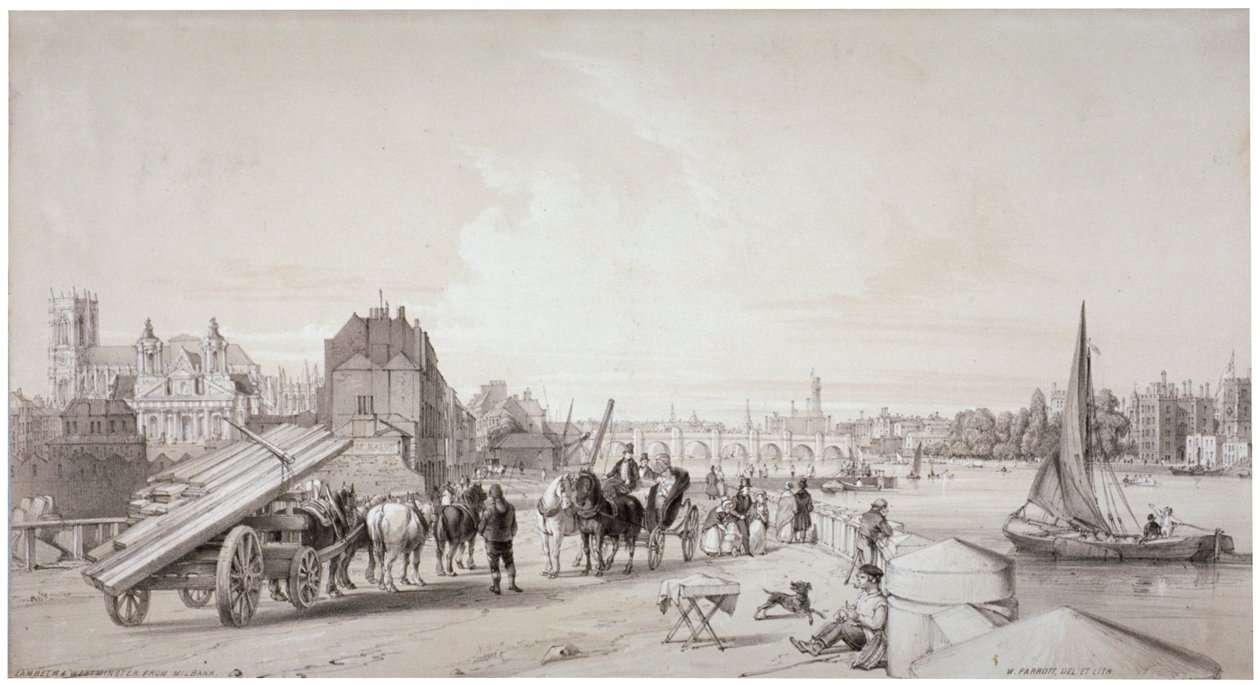 Millbank, Westminster, London, 1841 von William Parrott