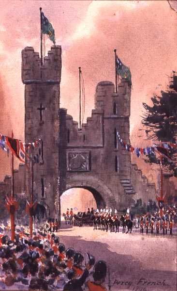 Königin Victoria paradiert durch Dublin von William Percy French