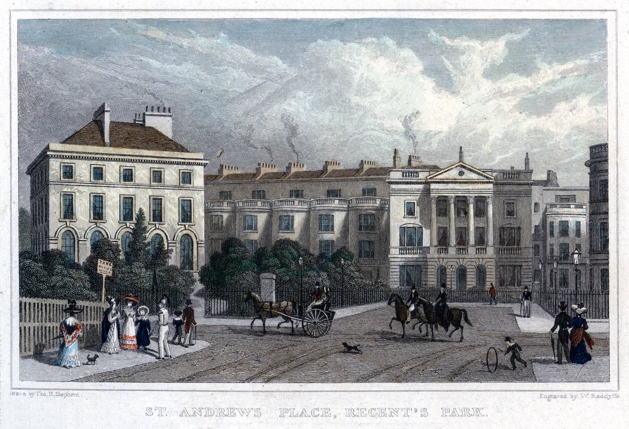 St Andrews Place, Regents Park, London, 1828 von William Radclyffe