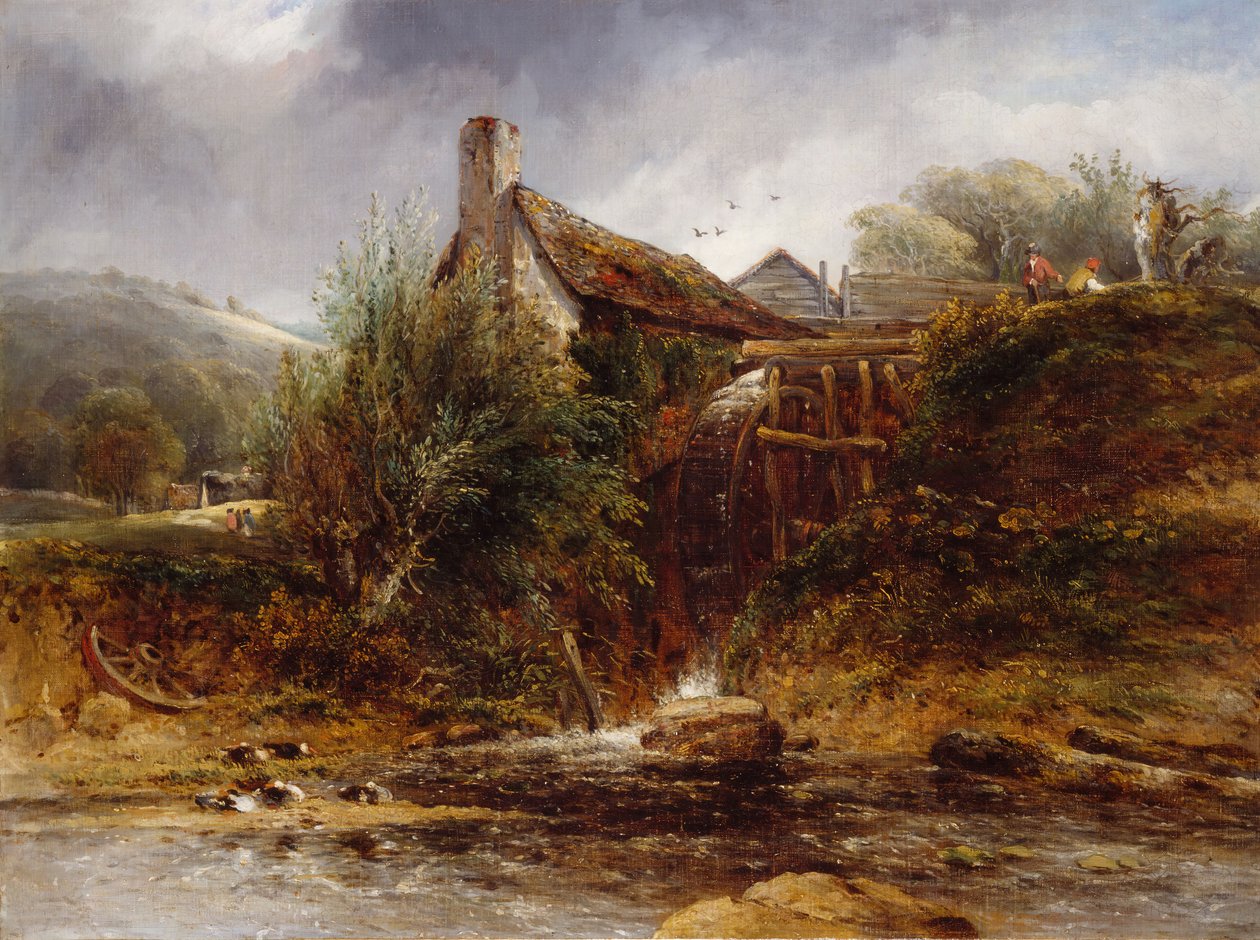 Alte Wassermühle, Nordwales, 1830-1860 von William Roberts