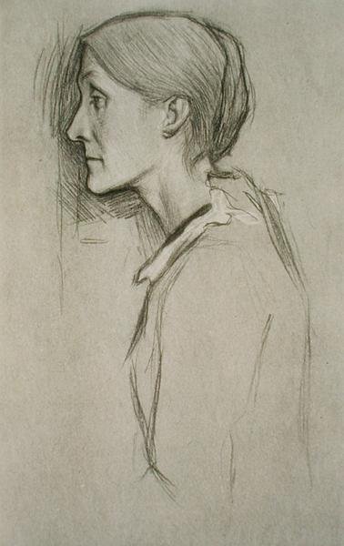 Porträt von Julia Stephen (1848-95) von William Rothenstein