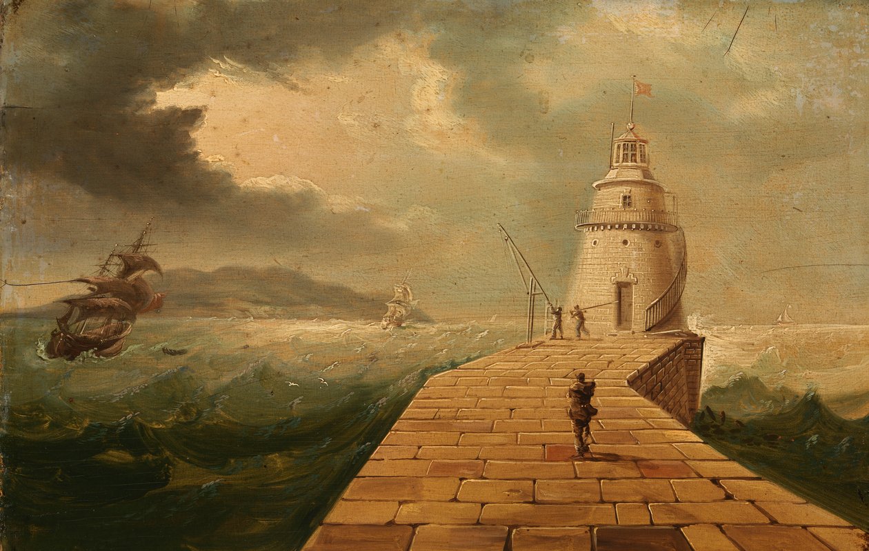 Ansicht des Poolbeg-Leuchtturms von William Sadler