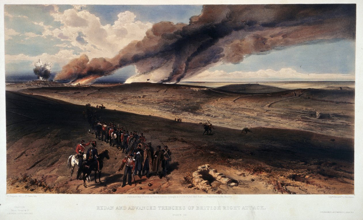 Der Redan und die britischen Schützengräben von William Crimea Simpson