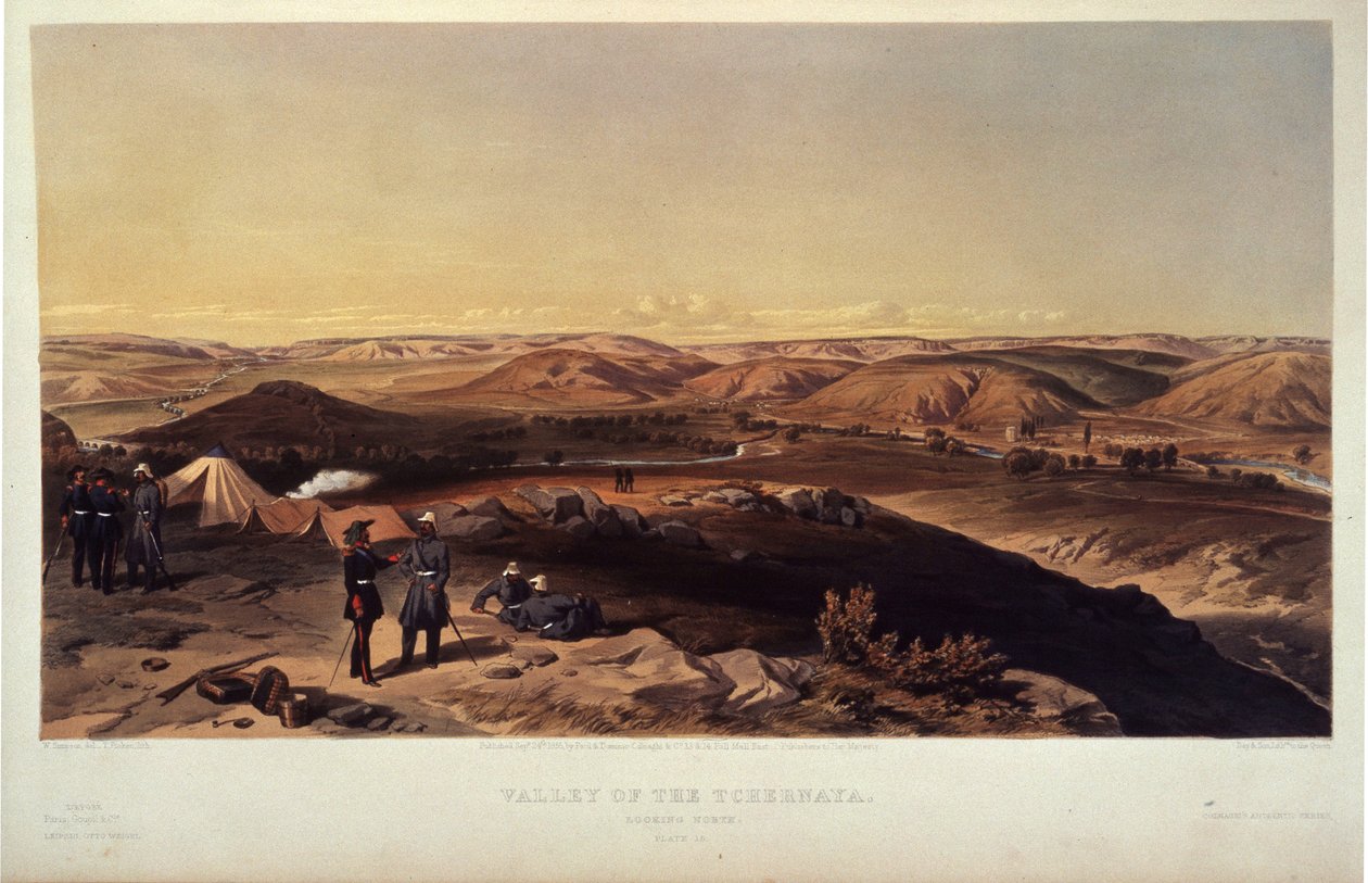 Tal des Chernaya-Flusses von William Crimea Simpson