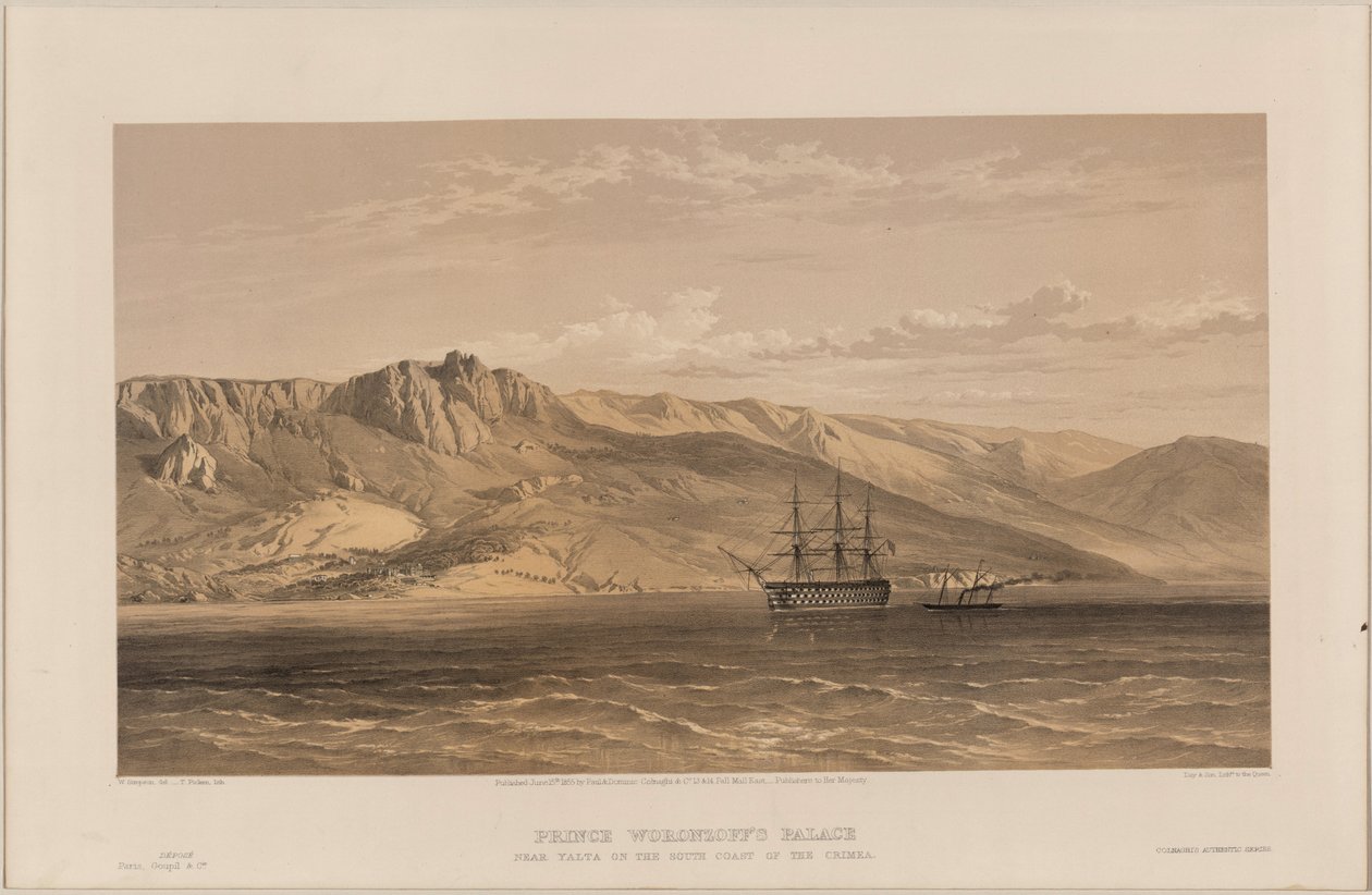 Ansicht des Vorontsov-Palastes, 1855 von William Crimea Simpson