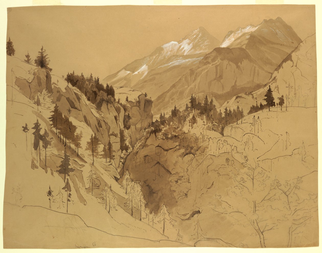 Studie einer Landschaft, Meiringen, Schweiz von William Stanley Haseltine