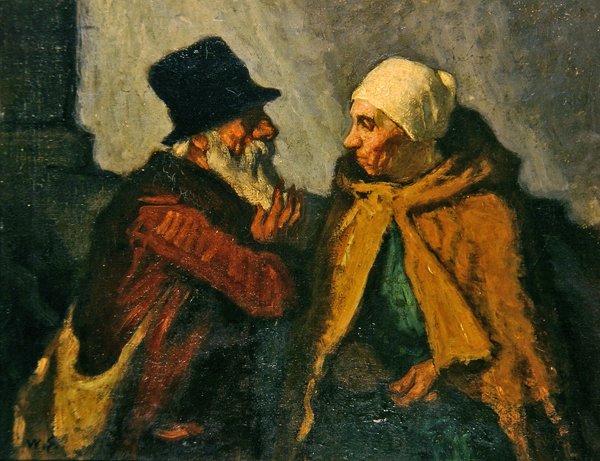 Altes Paar im Gespräch von William Strang