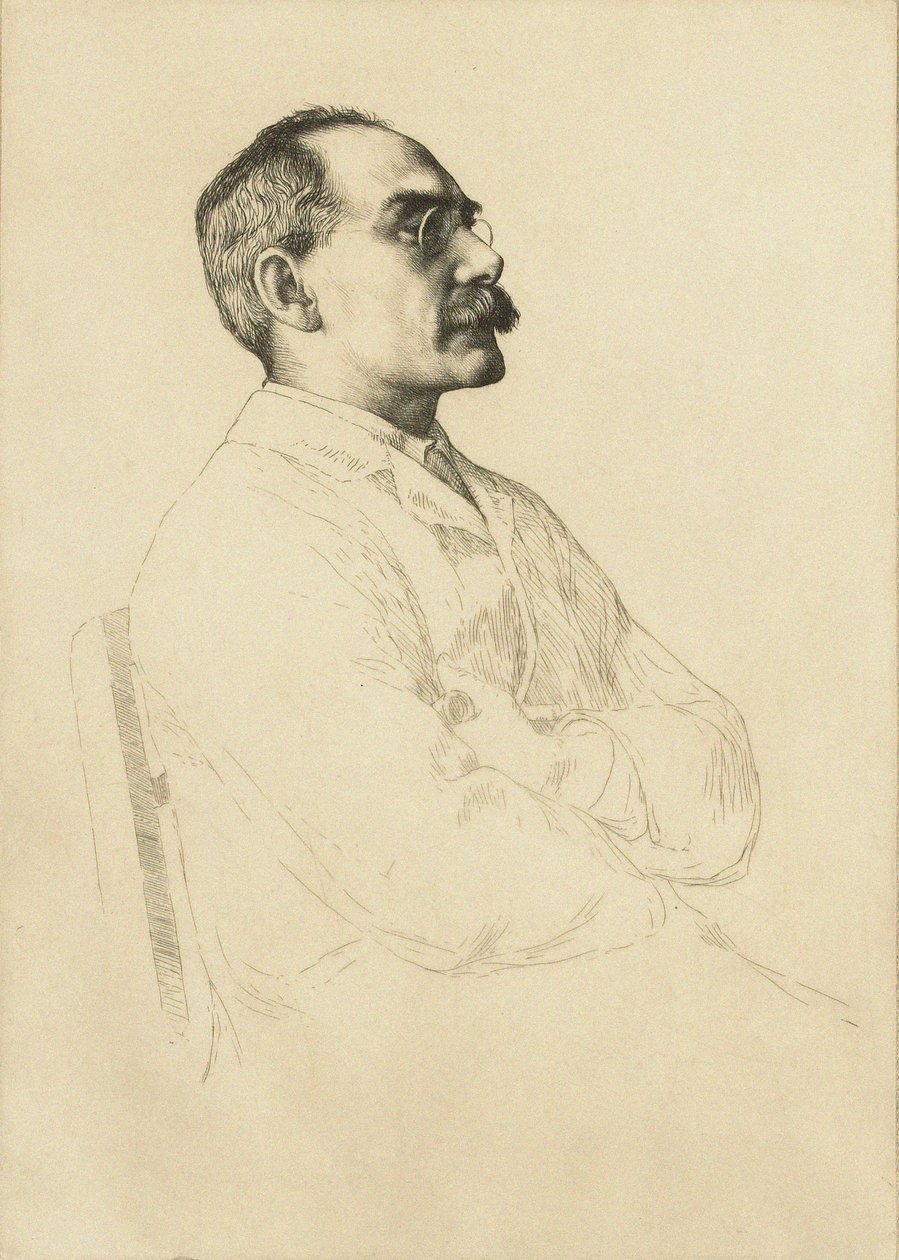 Porträt von Rudyard Kipling von William Strang