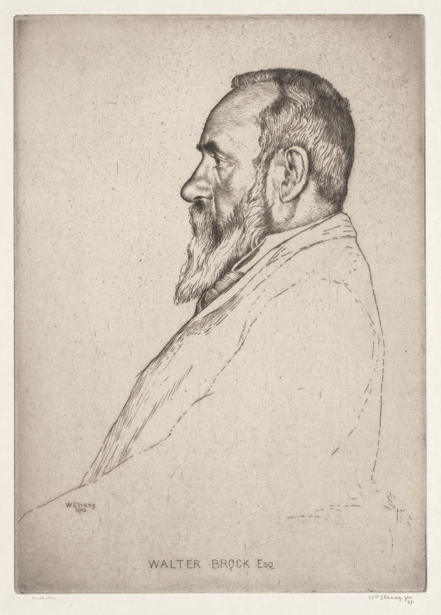 Porträt von Walter Brock von William Strang