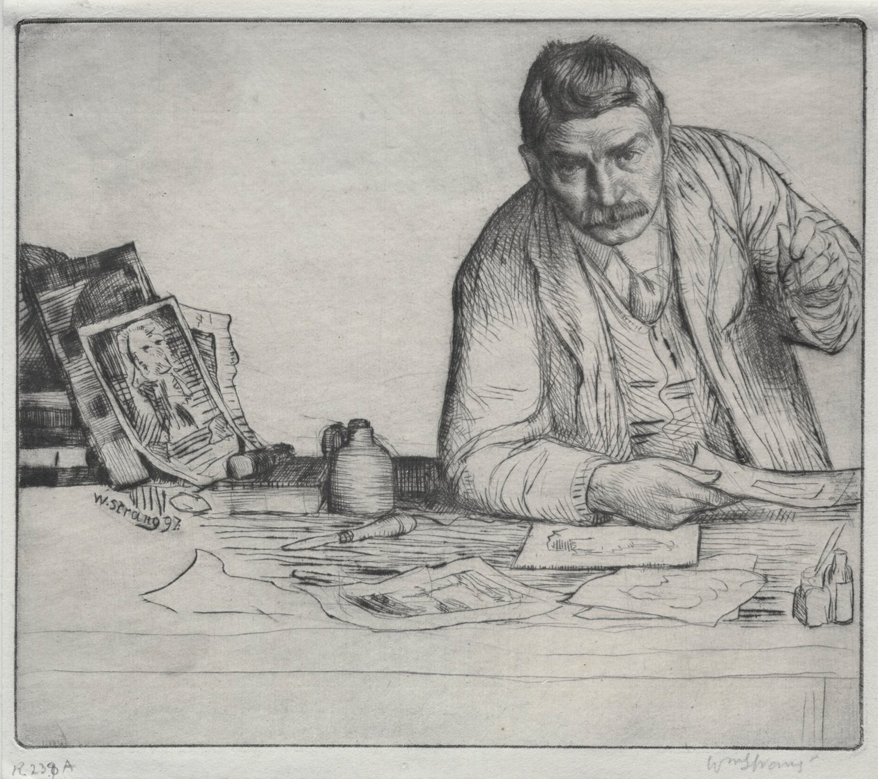 Selbstporträt - Der Radierer, 1897 von William Strang
